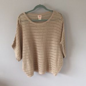 Mossimo 3/4 length sleeve crochet knit sweater